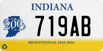 IN license plate 719AB