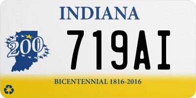 IN license plate 719AI