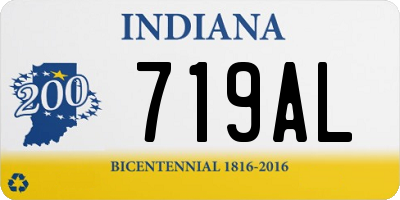 IN license plate 719AL