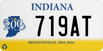 IN license plate 719AT