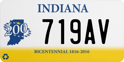 IN license plate 719AV