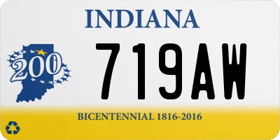 IN license plate 719AW