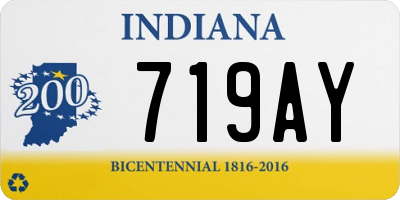 IN license plate 719AY
