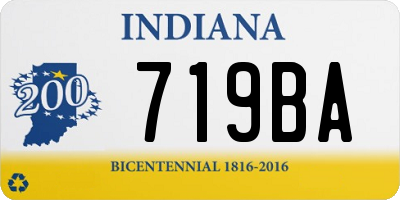 IN license plate 719BA