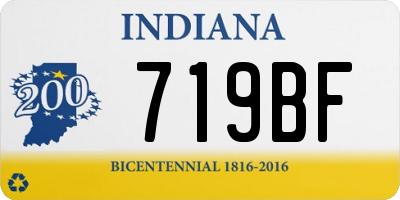 IN license plate 719BF