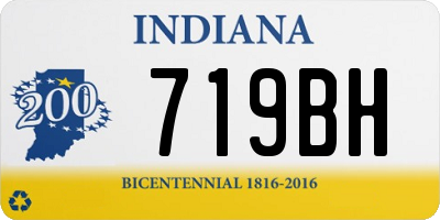 IN license plate 719BH