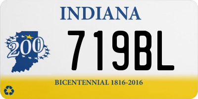 IN license plate 719BL