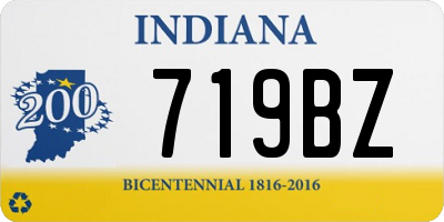 IN license plate 719BZ