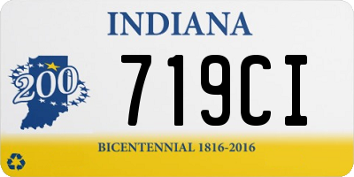 IN license plate 719CI