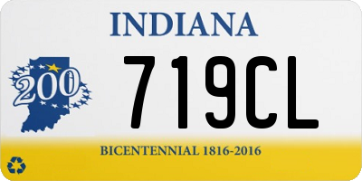 IN license plate 719CL