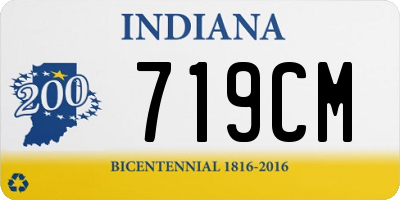 IN license plate 719CM