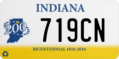 IN license plate 719CN