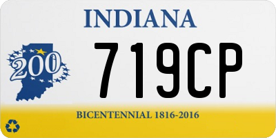 IN license plate 719CP