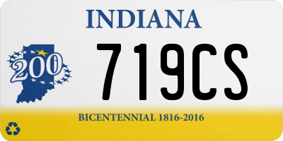 IN license plate 719CS