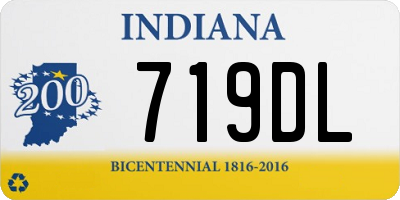 IN license plate 719DL