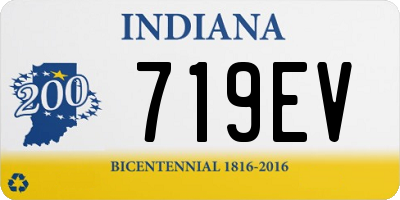 IN license plate 719EV