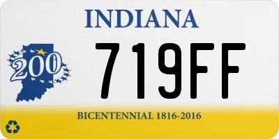 IN license plate 719FF