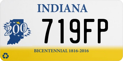 IN license plate 719FP