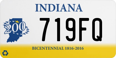 IN license plate 719FQ