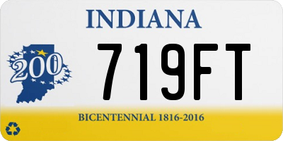 IN license plate 719FT