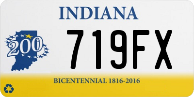 IN license plate 719FX