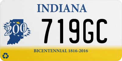 IN license plate 719GC