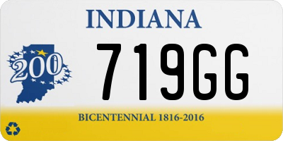 IN license plate 719GG