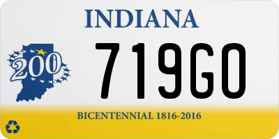 IN license plate 719GO