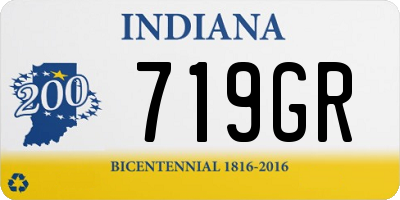 IN license plate 719GR