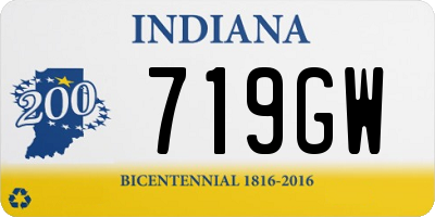 IN license plate 719GW