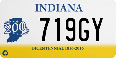 IN license plate 719GY