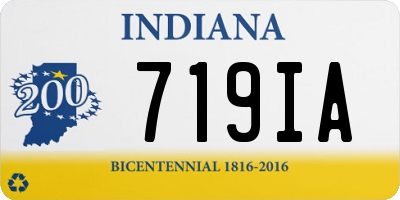 IN license plate 719IA