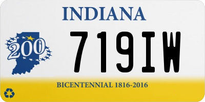 IN license plate 719IW