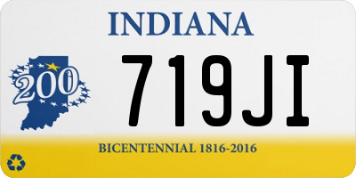 IN license plate 719JI