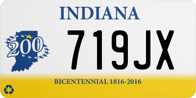 IN license plate 719JX