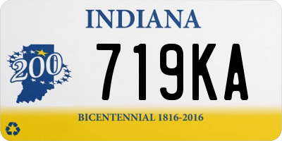 IN license plate 719KA