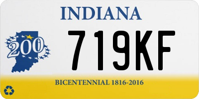 IN license plate 719KF