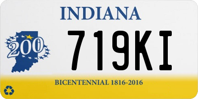 IN license plate 719KI