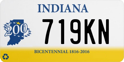 IN license plate 719KN