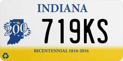 IN license plate 719KS