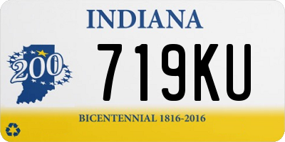 IN license plate 719KU