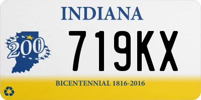 IN license plate 719KX