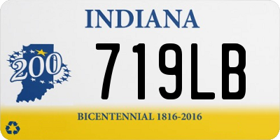 IN license plate 719LB