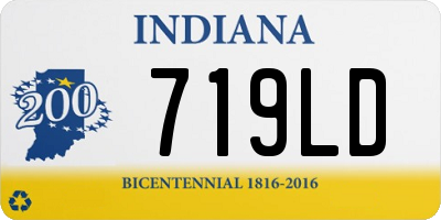 IN license plate 719LD