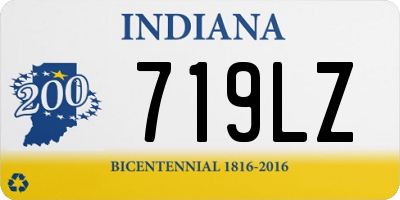 IN license plate 719LZ