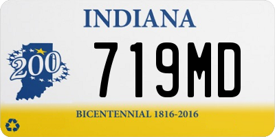 IN license plate 719MD