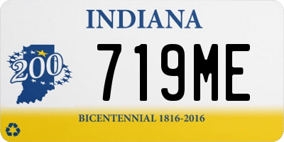 IN license plate 719ME