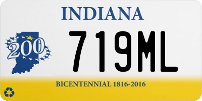 IN license plate 719ML