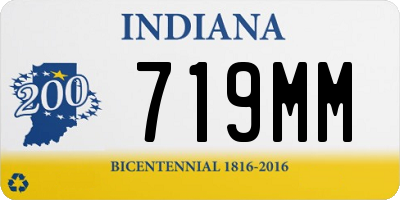 IN license plate 719MM