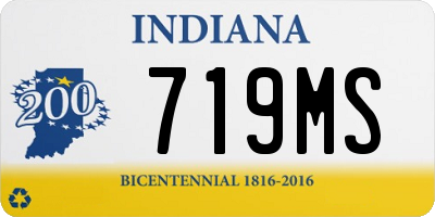 IN license plate 719MS